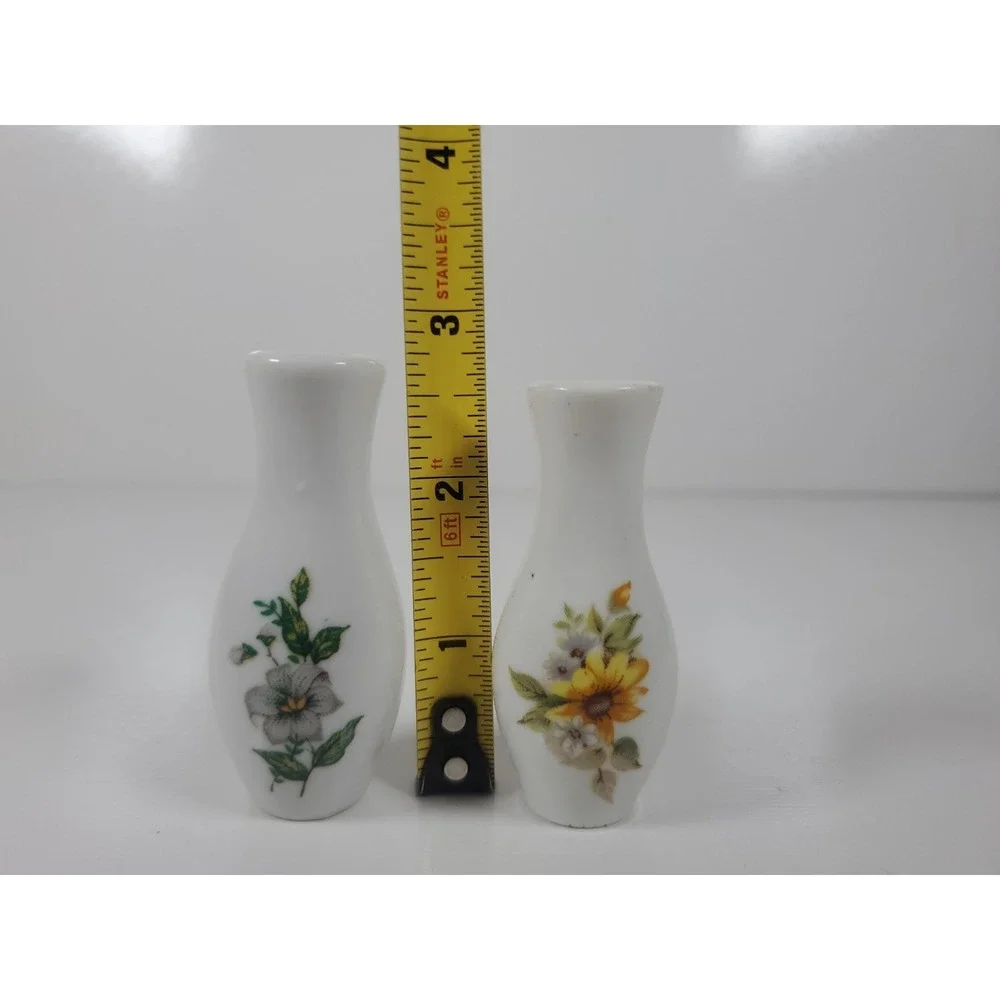 Vintage Auto Bud Vase from 1970s Ceramic Painted Mini Vase